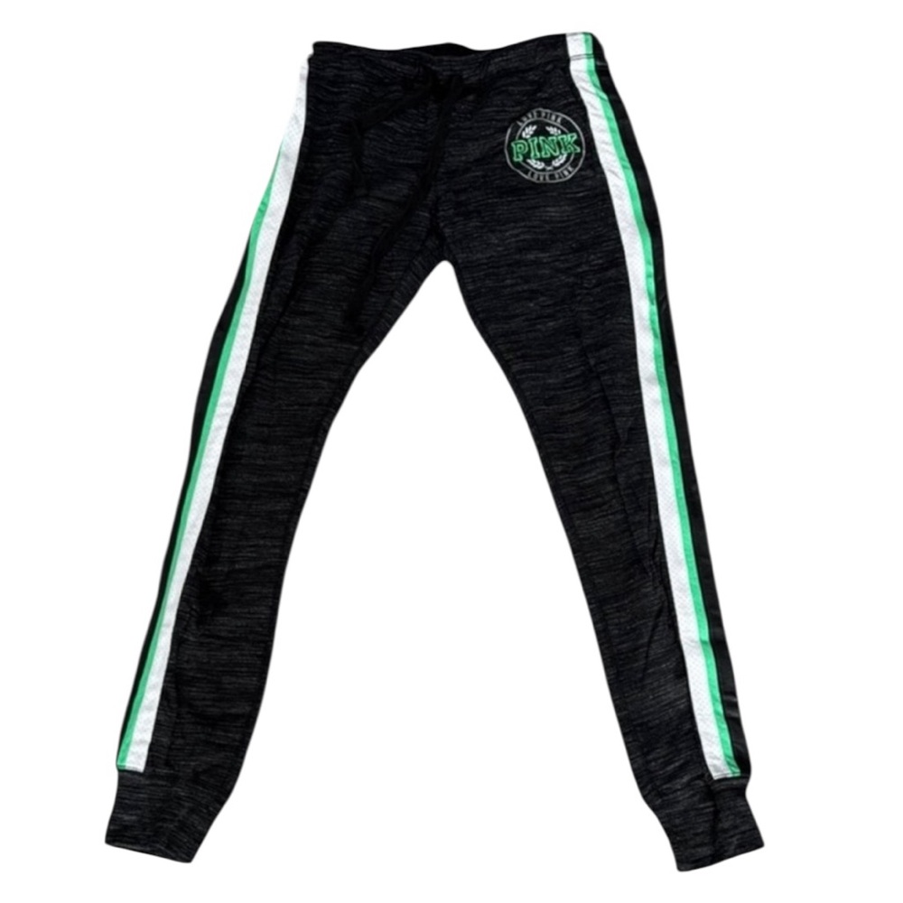 PINK Y2K Vintage Victoria’s Secret jogger pants in charcoal/green/white (XSMALL)